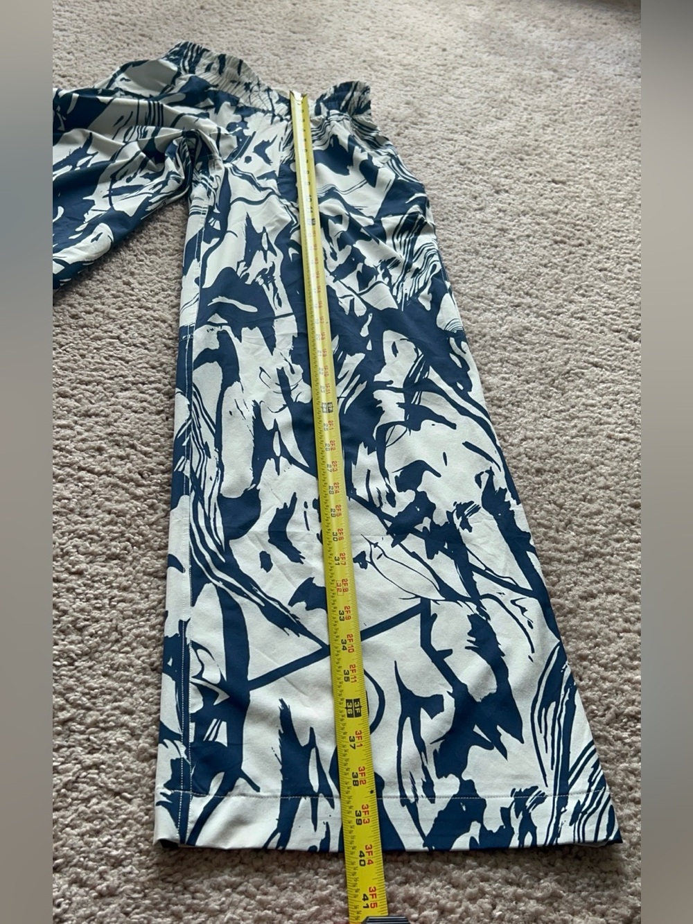 Lululemon Swift Wide-Leg Mid-Rise Pant Whimsical Meld WP Bone Mineral Blue SZ 0 - Picture 14 of 15